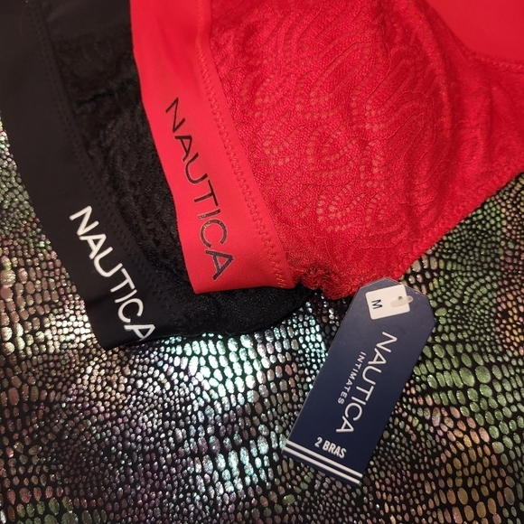 (2 bras) Sexy Red and Black Lace bras by Nautica (NWT) - Picture 7 of 8